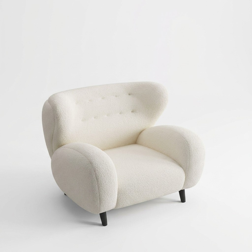 Stilvolle modern Sessel Weiß Sessel Fernseh Couch 1 Sitzer Sofa Textil