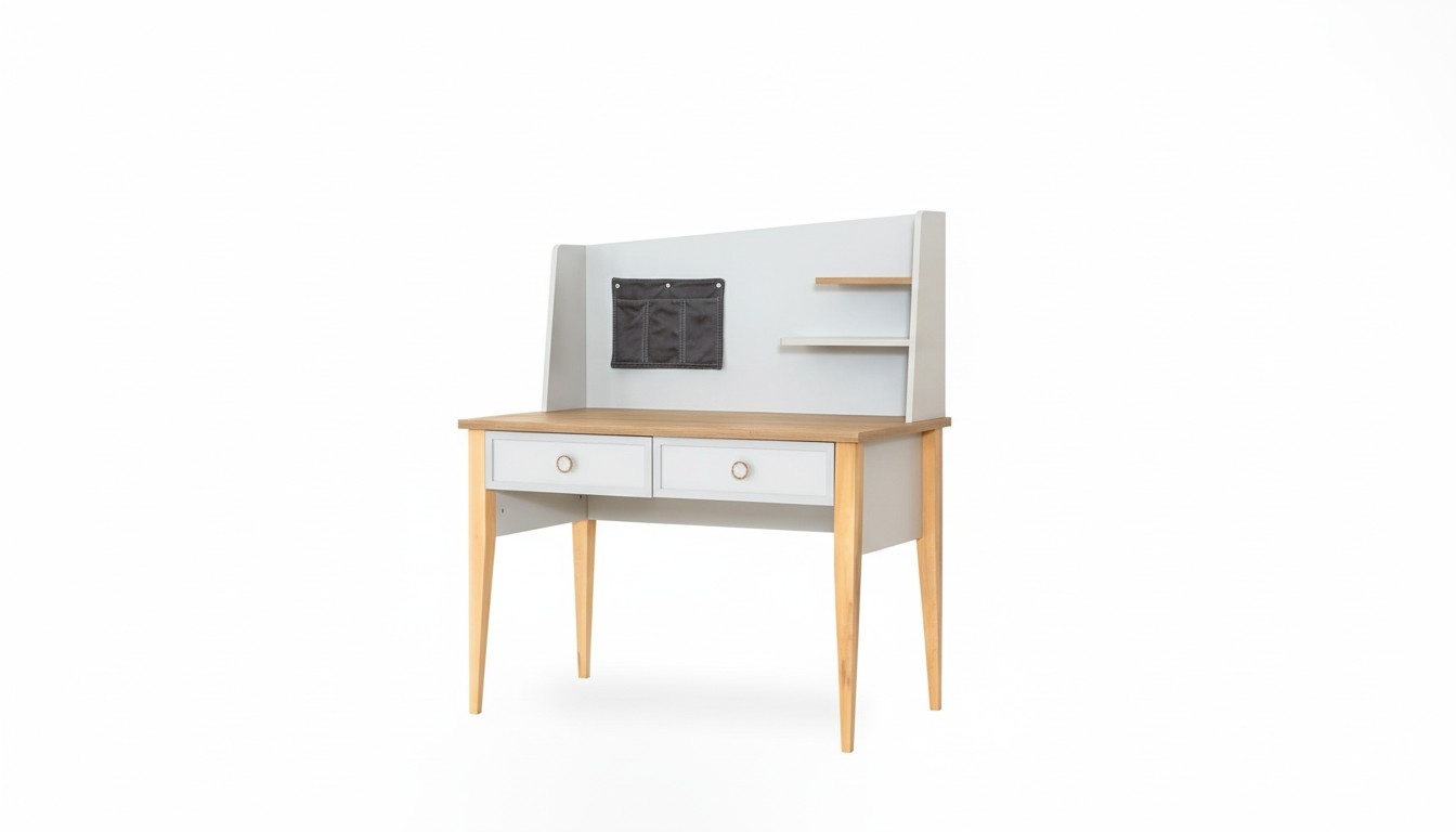 Stilvolles Kinderzimmer Set Designer Schreibtisch Weißes Regal 2tlg.