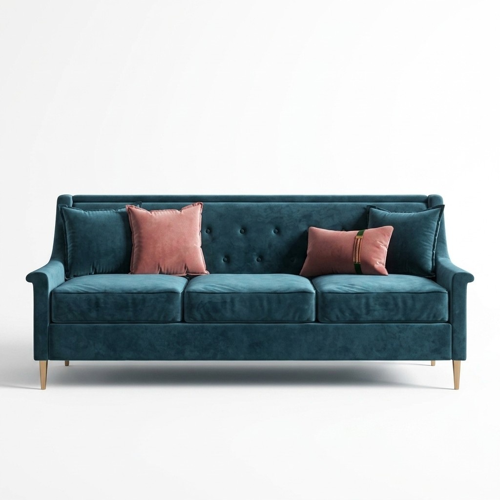 Stoff Dreisitzer Relax Sitz Design Samt Sofa 3 Sitzer