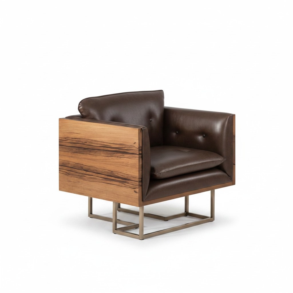 Stuhl 1x Ess Zimmer Polster Stuhl Sessel Fernseh Lounge Club Leder Textil Sitz