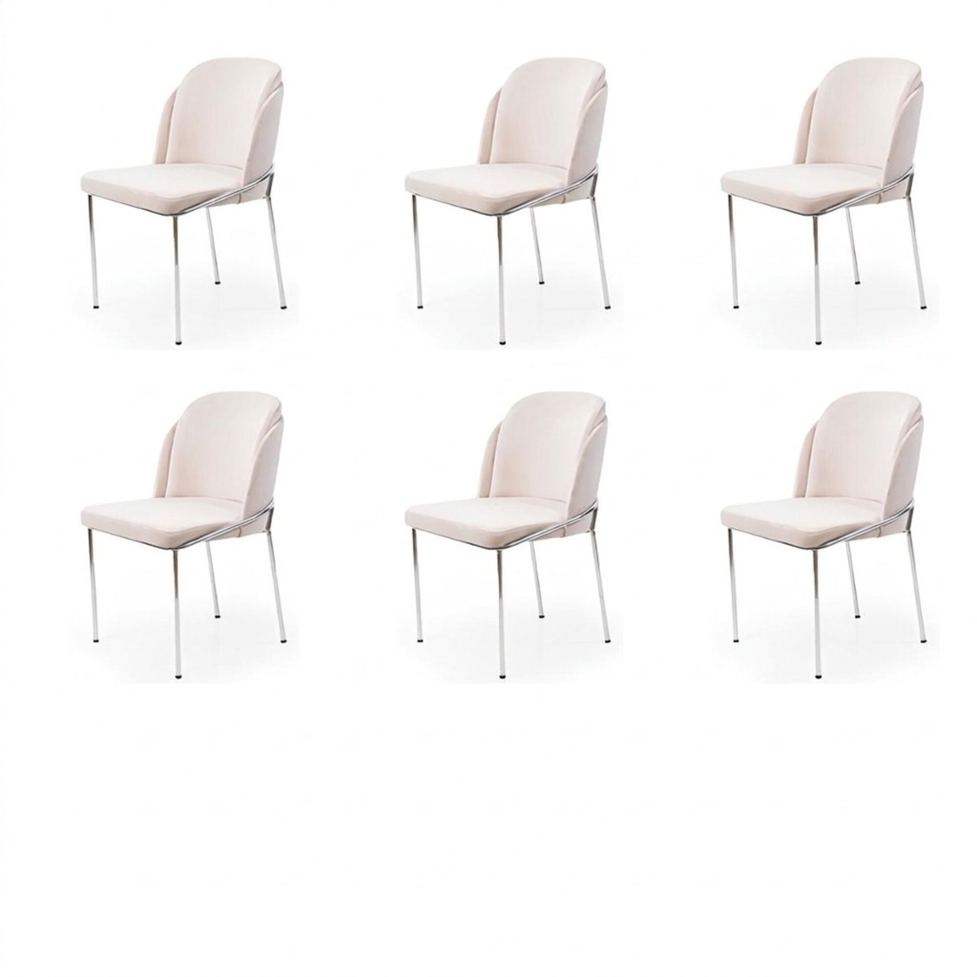 Stuhl 6x Ess Zimmer Stühle Sessel Lounge Design Möbel Edelstahl