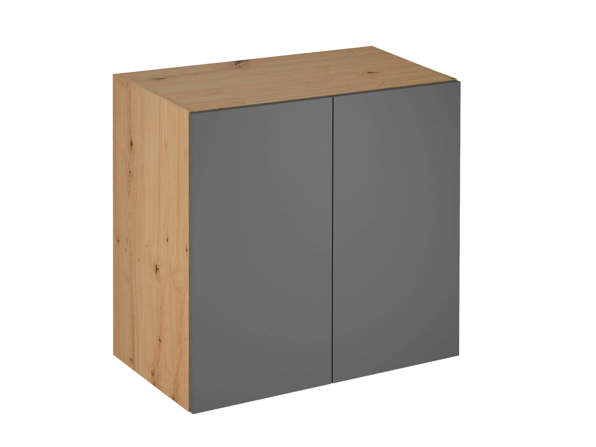 WANDGESCHIRRSCHRANK FÜR DIE KÜCHE MIT ZWEI TÜREN IN GRAU G80G