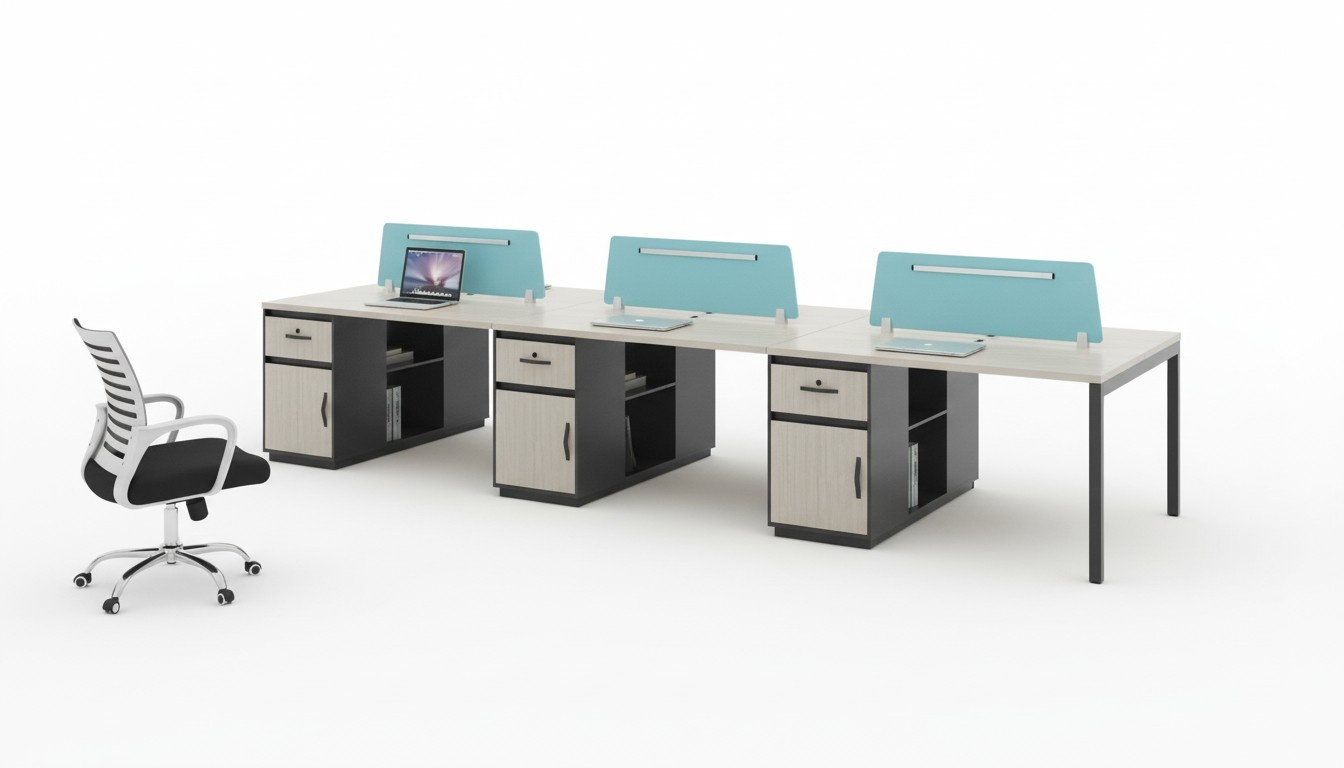 Teambürotisch Tisch Schreibtisch Co Working Gemeinschaftsschreibtisch 6 Personen