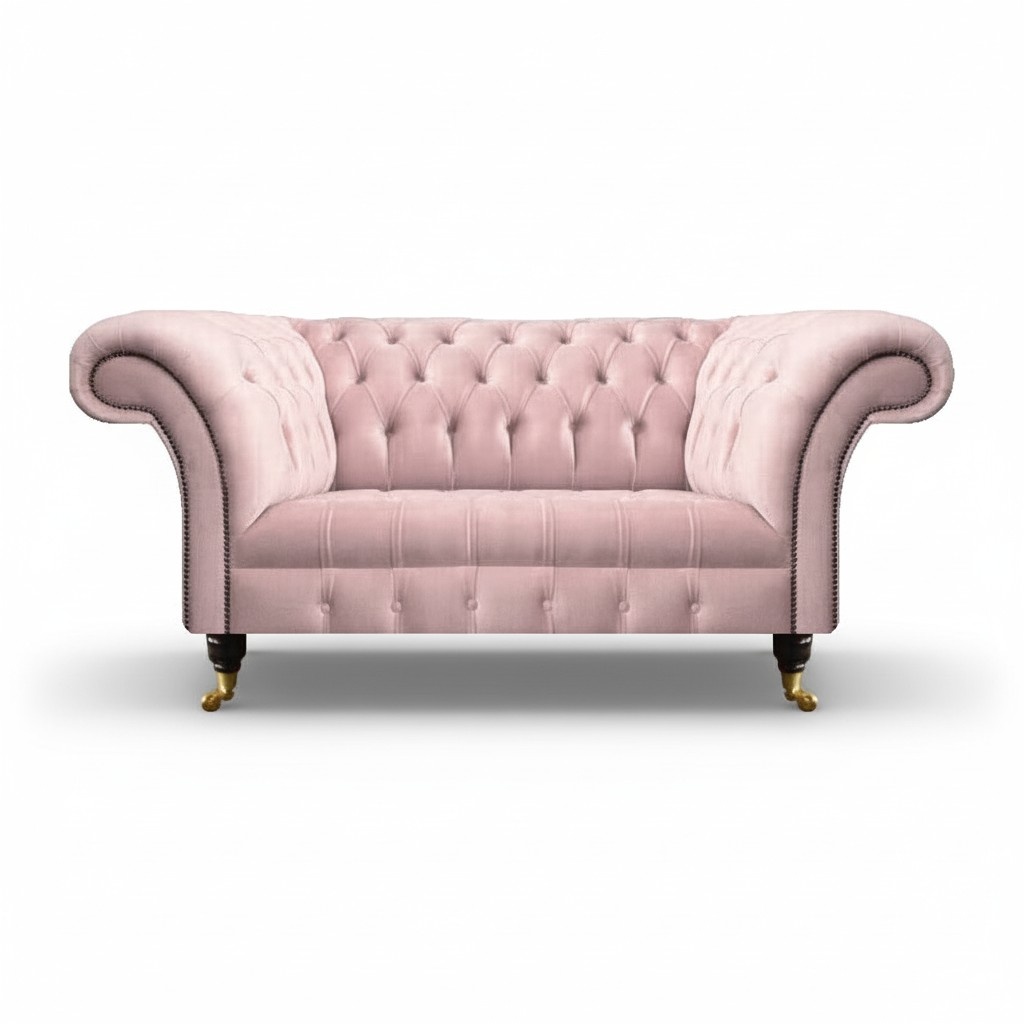 Textil Sofa Couch Polster Moderne Zweisitzer Sofas Chesterfield Wohnzimmer