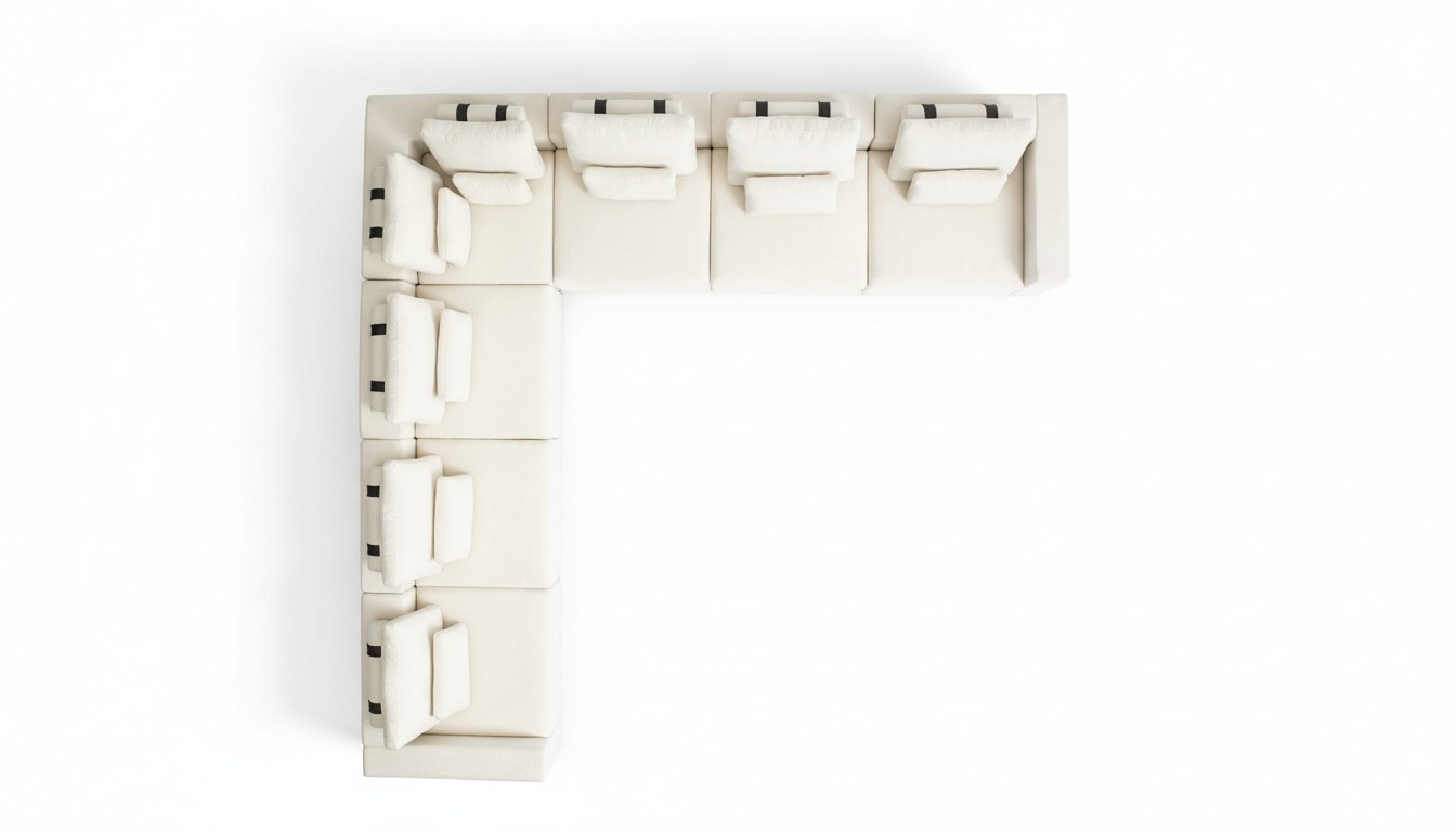 Textil Sofas L-Form Luxus Möbel Wohnzimmer Ecksofa Stil Moderne Möbel