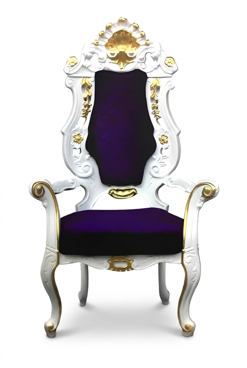 Thron Sessel Königlicher Polster Chesterfield Stühle Samt 1 Sitzer Antik Stil