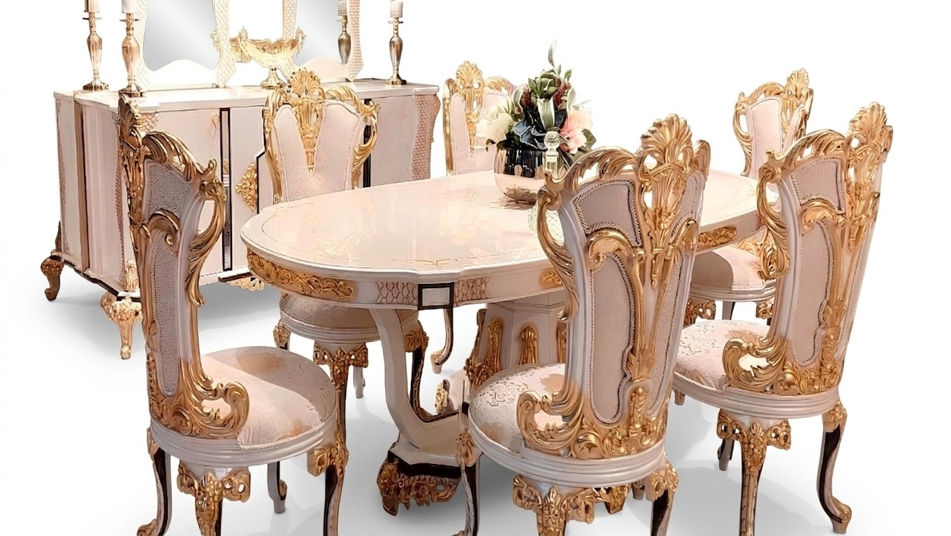 Tisch Esszimmertisch Luxus Esstisch Esszimmer Holz Tische Barock Ess Möbel Neu