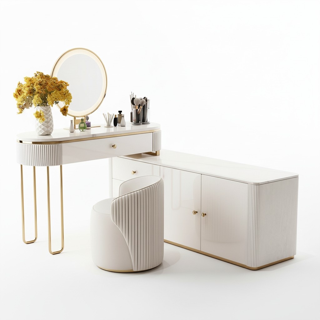 Tisch Moderne Konsole Spiegel Kommode Schminktisch Schlafzimmer