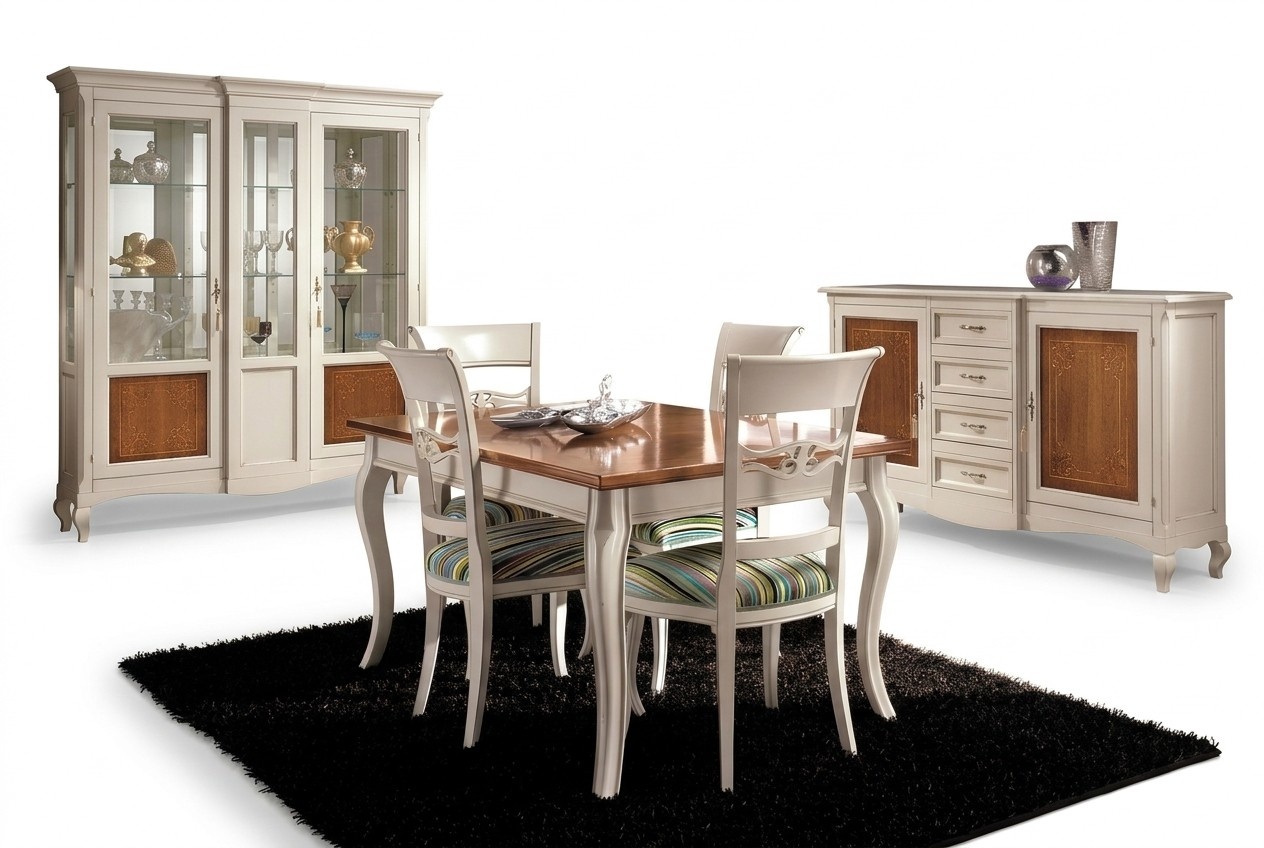 Tisch Möbel Esstisch Naturholz Retro Style Esszimmer Wohnzimmer Tische