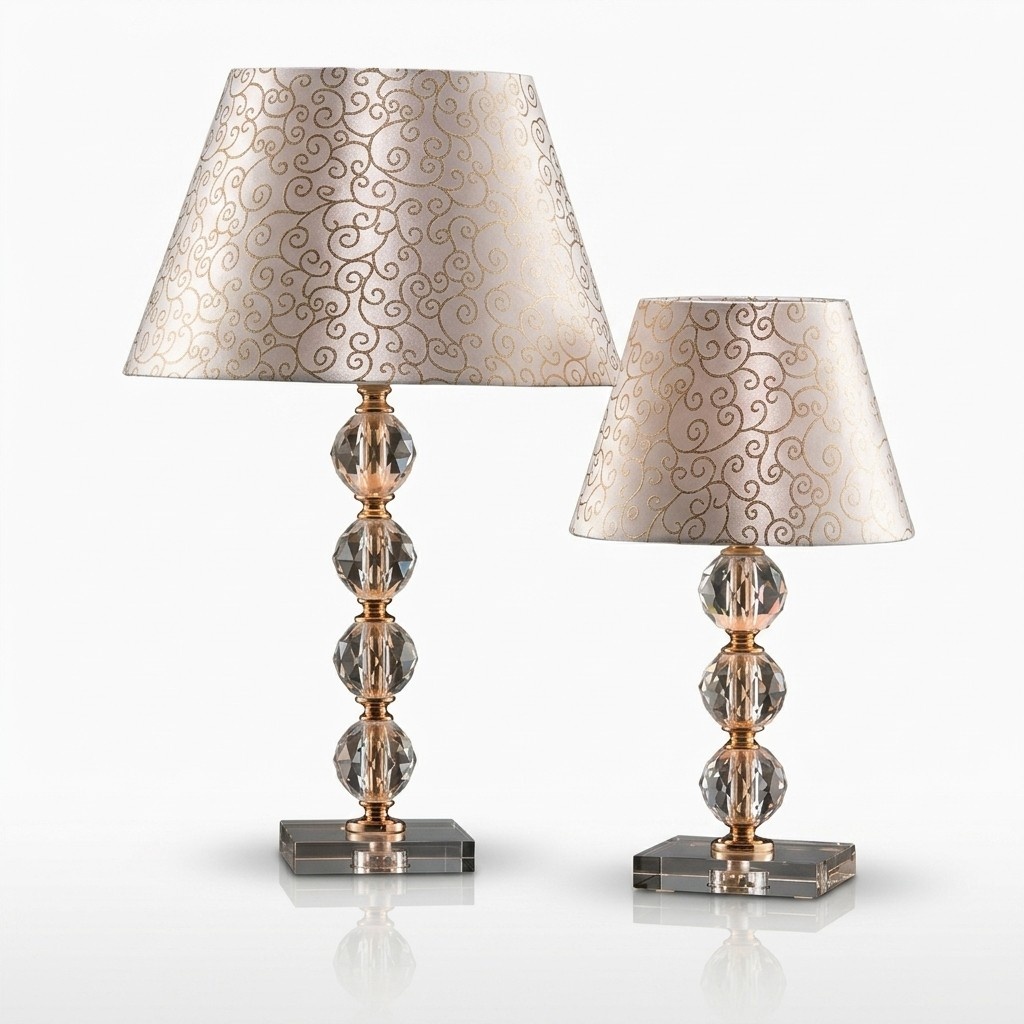 Tischleuchte Art déco Stil Kronleuchte Tisch Lampe Kristall Leuchte neu