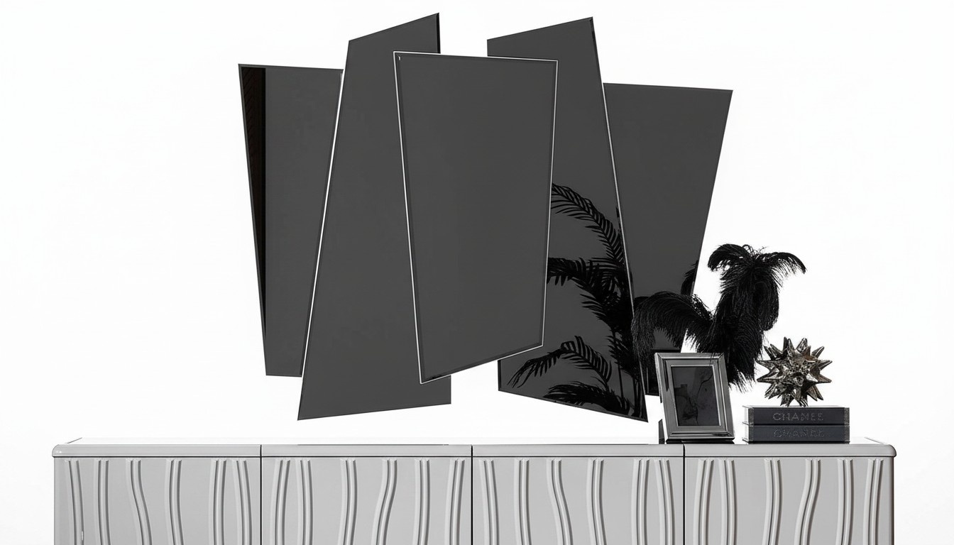 Transparenter moderner Glas Spiegel stilvolles Dekor für Zuhause