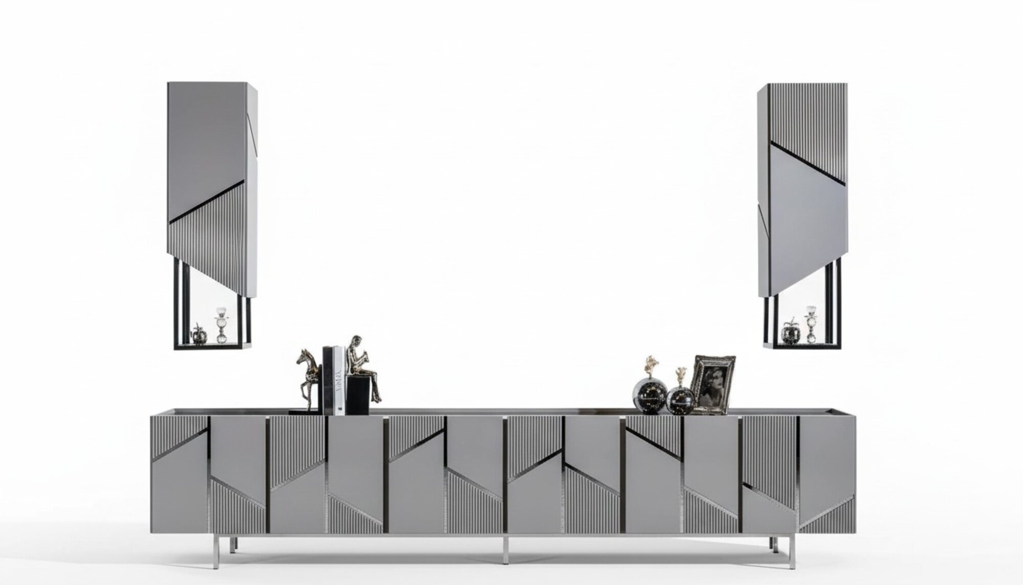 TV-Ständer+2х Regale Sideboard rtv Lowboard Wohnzimmer Holz Modern Neu