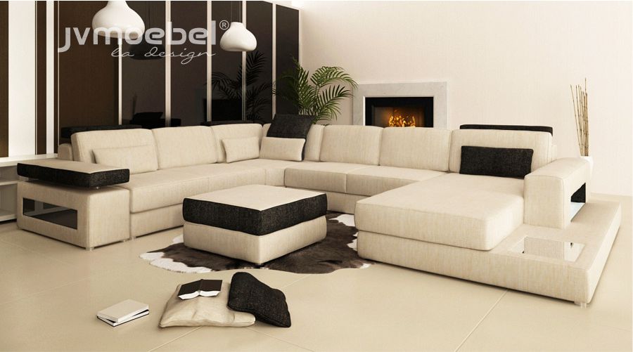 XXL Wohnlandschaft Sofa Couch Polster Sofa Ecke Designer U-Form Ecksofa Neu