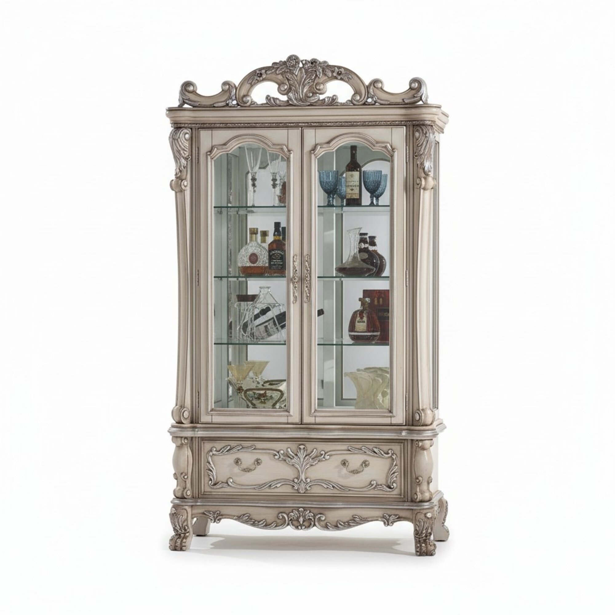 Vitrine Anrichte Schränke Design Italienische Möbel Schrank Luxus Barock Holz