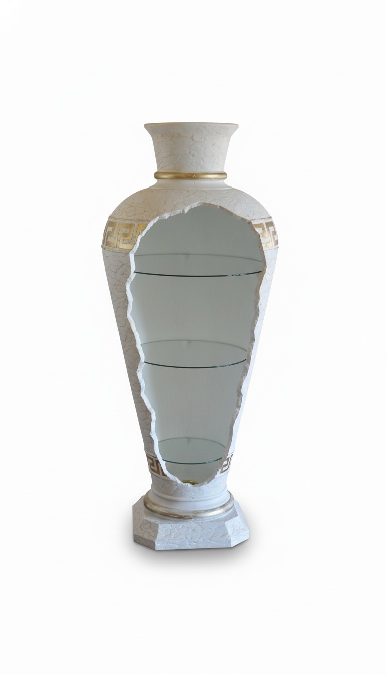 Vitrine Bar Eck Regal Glas Amphore Vase Bodenfase Schrank Vitrinen