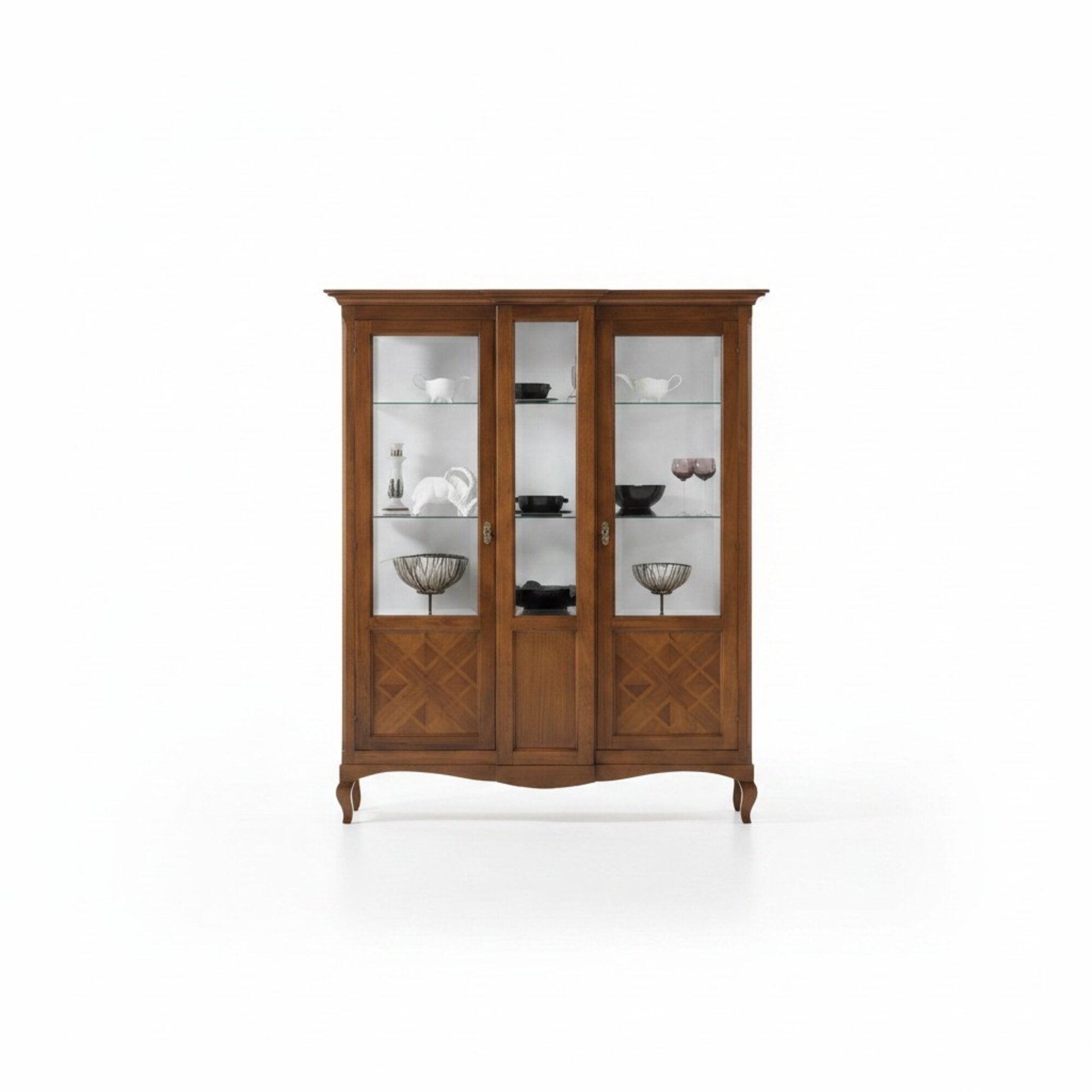Vitrine Holz Luxus Schränke Klassische Anrichte Schrank