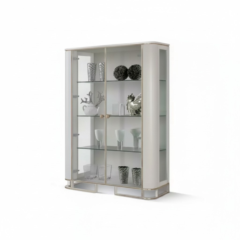 Vitrine Möbel Holz Weiß Luxus Vitrineschrank Design Italienische Möbel