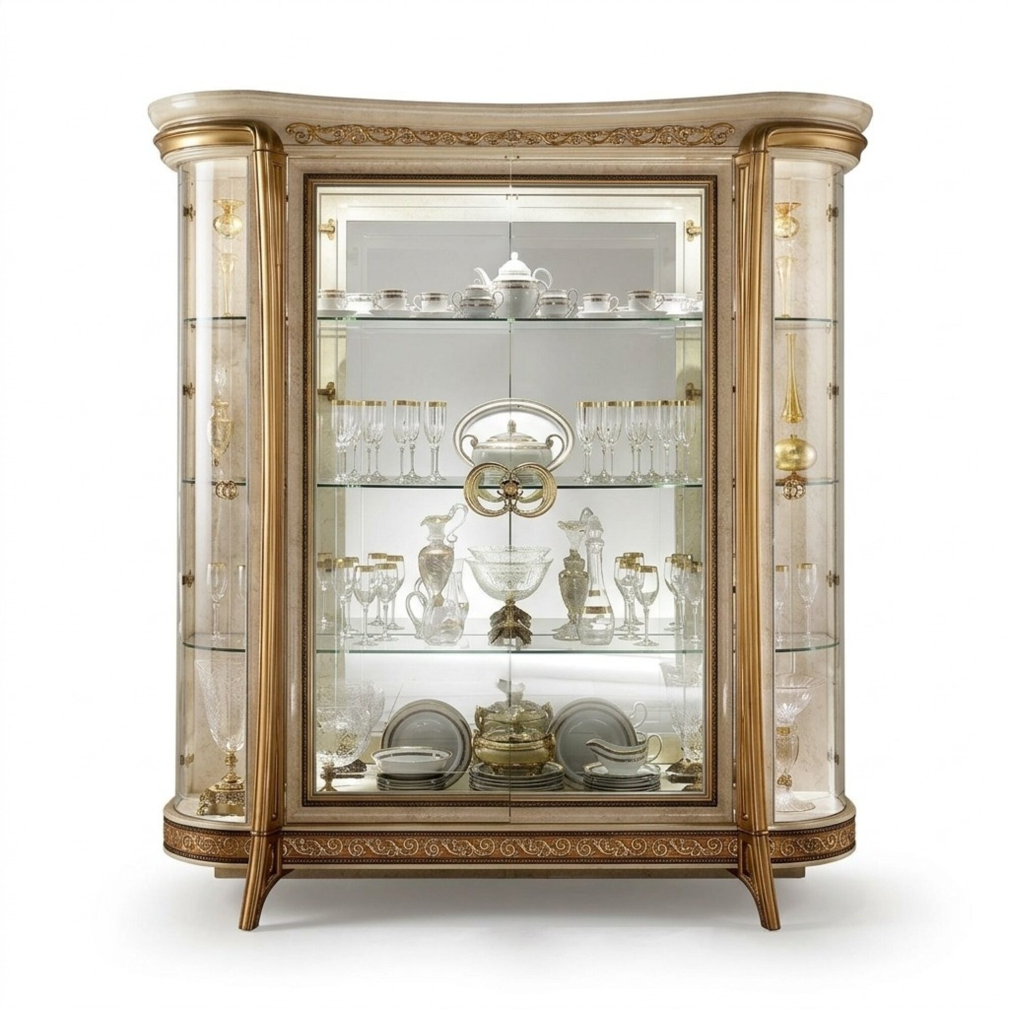 VITRINE Schrank Glasschrank Designer Möbel Barock Rokoko Deko Jugendstil