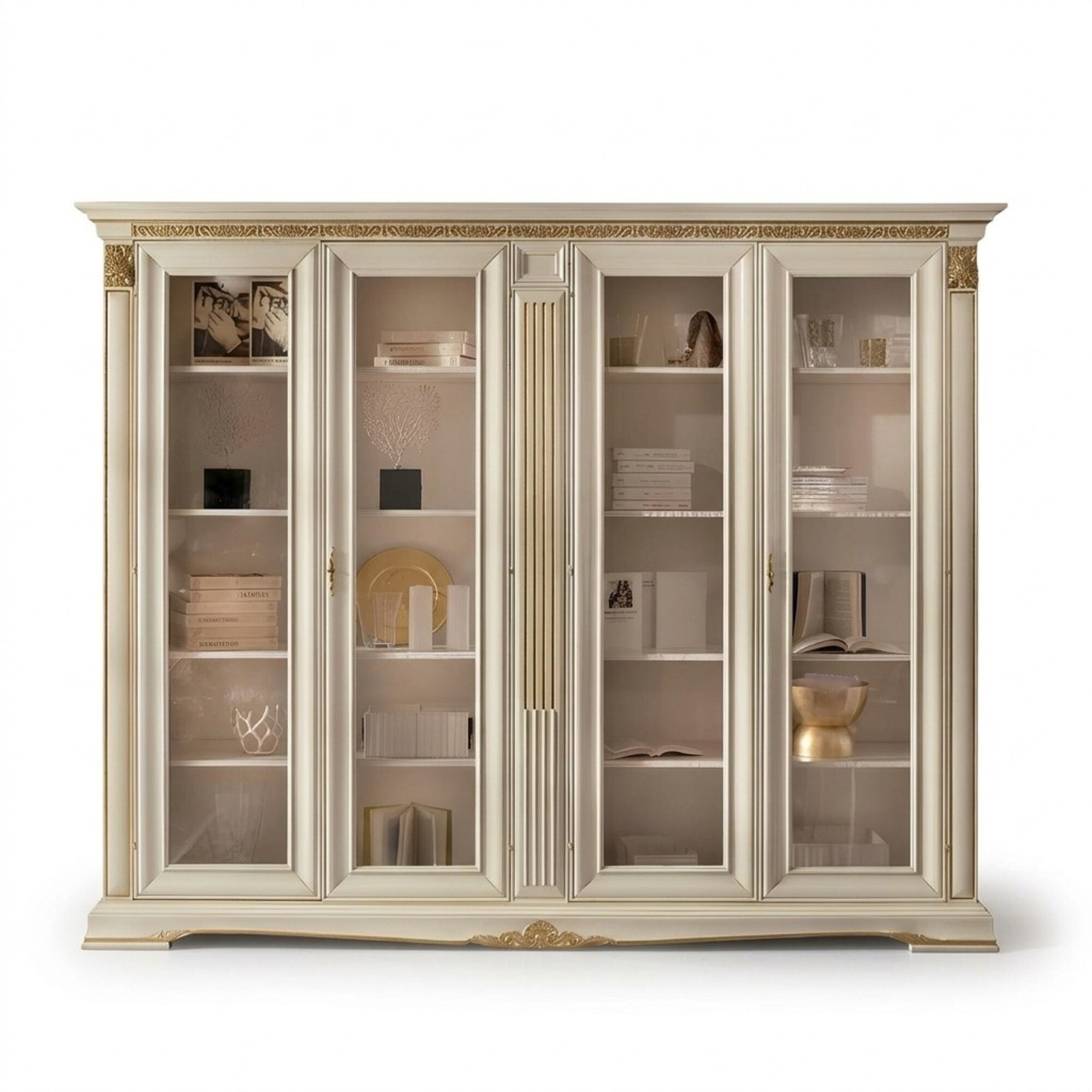 Vitrine Schrank Vitrinen Wohnzimmer Schaufenster Schränke Design Barock Rokoko Massivholz