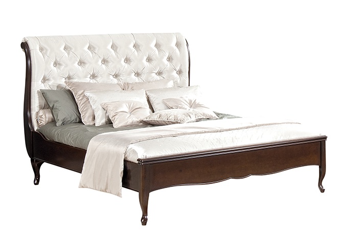 Chesterfield Bett Betten Doppelbett Ehebett Italienische Möbel Holz Textil Leder