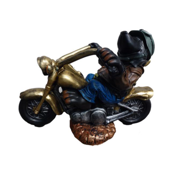 Skulptur Biker auf einem Motorrad Dekoration Statuen Figuren
