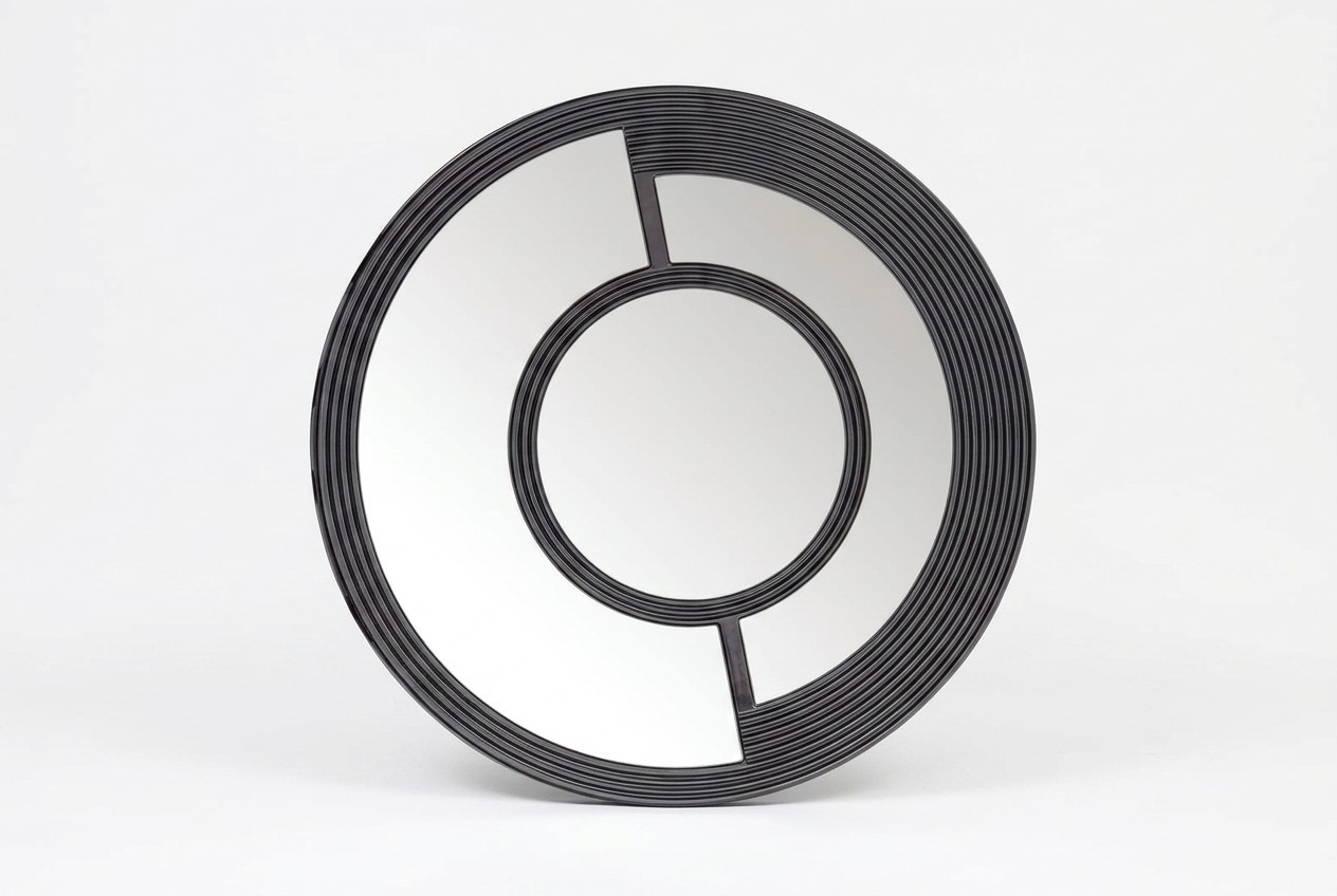 Wandspiegel Rund Speigel Dekorative Modern Design Wohnzimmer Schwarz