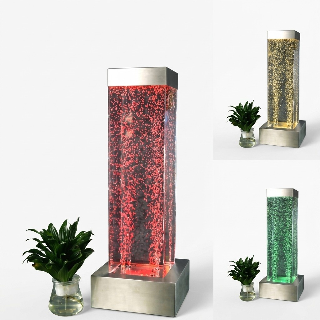 Wasser Säule 20*80cm Wasserwand Säulen Wand Trennwand Led
