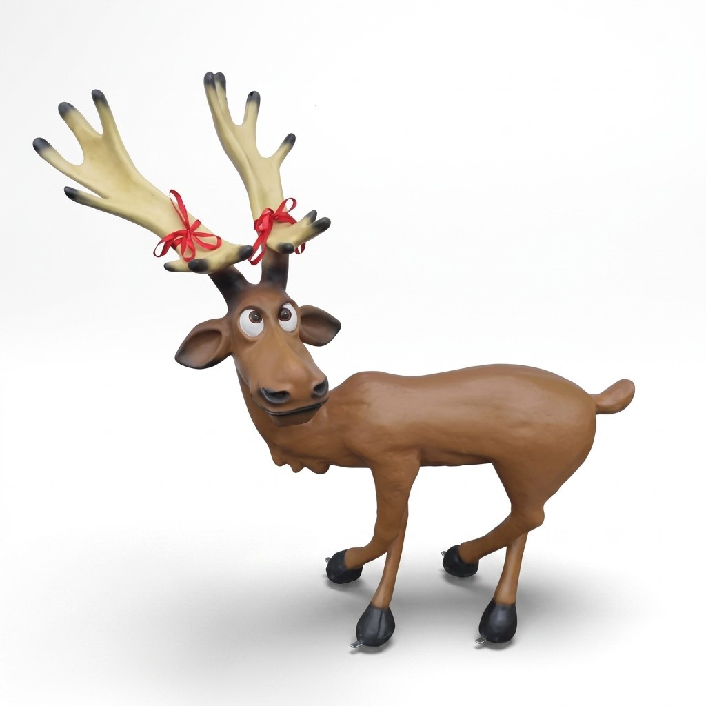 Weichnachten Renntier Figur Statue Lustige Figuren Weihnachts