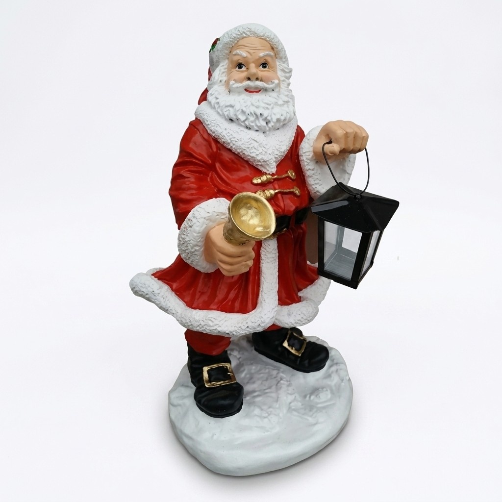 Weihnachtsmann Figur Nikolaus Statue Aussenleuchte Dekoration Skulptur