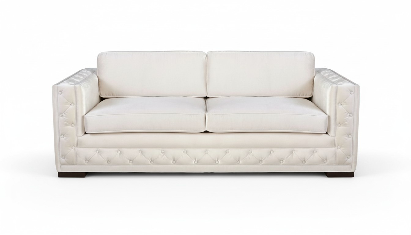 Weiß Chesterfield Modern Design Couchen Textil Sofa Neu Kreative Möbel 3 Sitzer