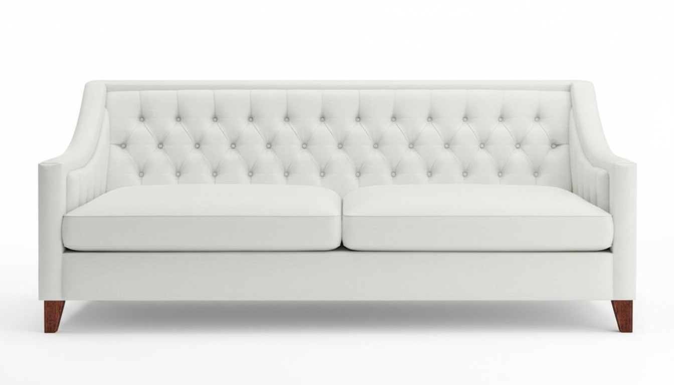 Weiß Dreisitzer Chesterfield Modern Design Couch Textil Sofa Neu Original Möbel