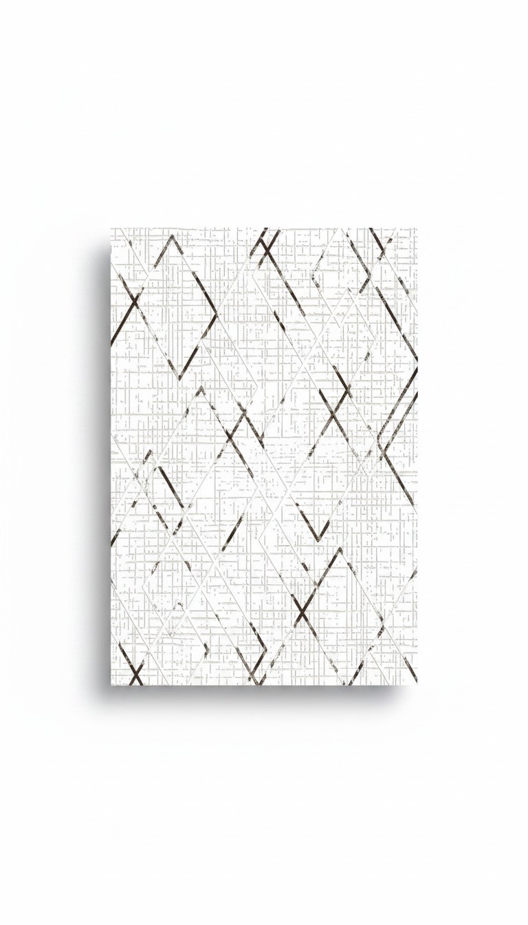 Weiß Teppich Abstraktes Geometrisches Muster Kurzflor Silber Linien Teppiche