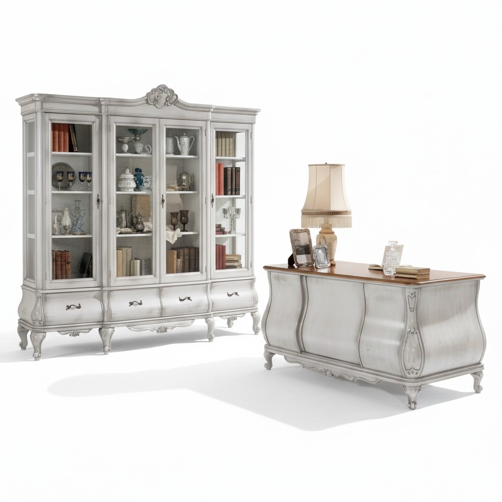 Weiße Büro Möbel Schreibtisch Bücherregal Luxus Tisch Regal Einrichtung