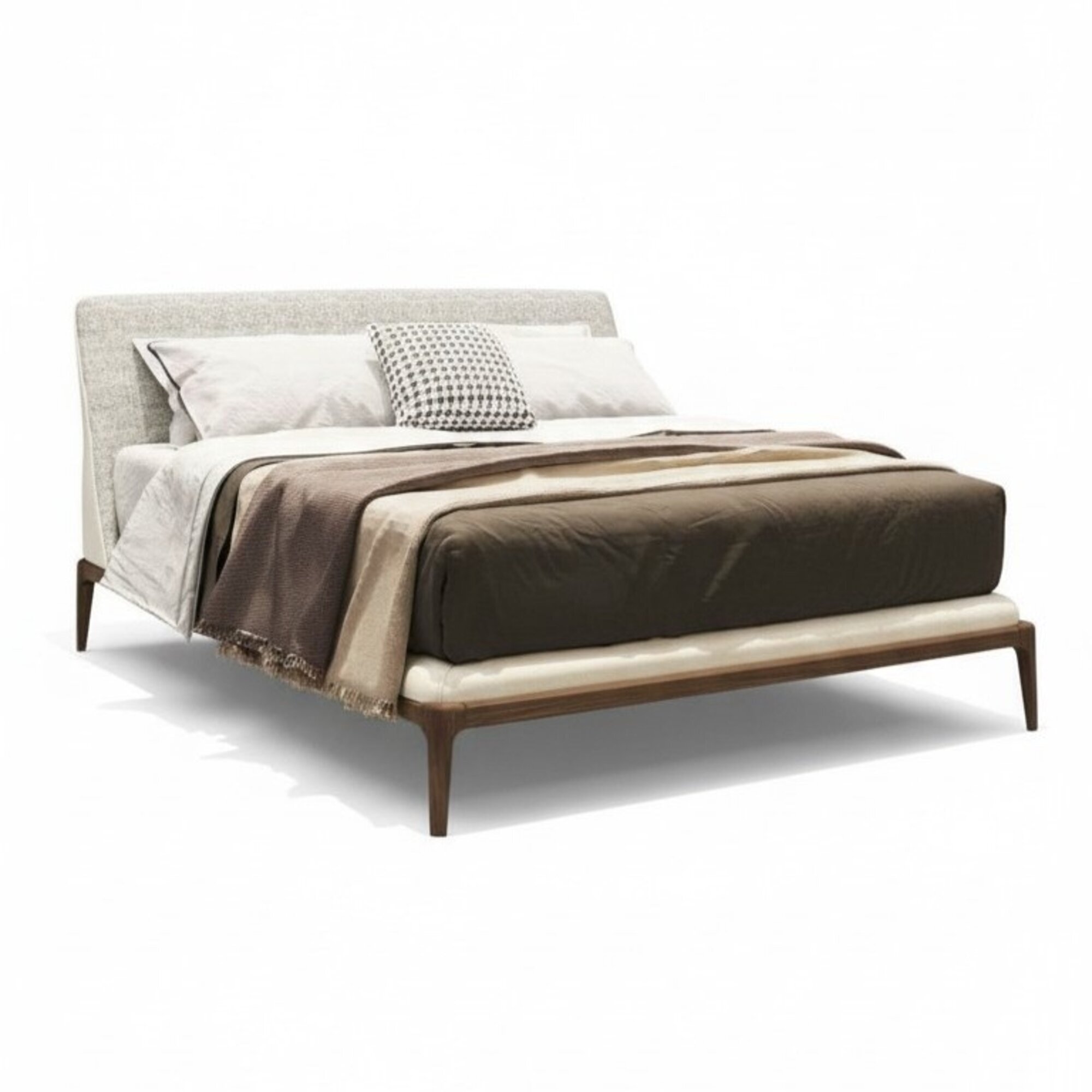Weißes Bett Luxus Betgestell Moderne Schlafzimmermöbel Holzgestell