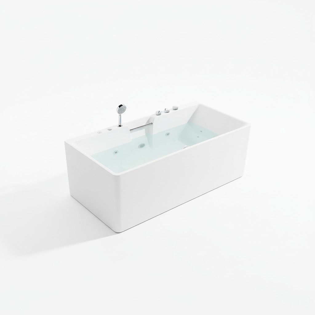 Indoor Whirlpool Badewanne Whirlwanne Home Spa Weiß Wanne Relax
