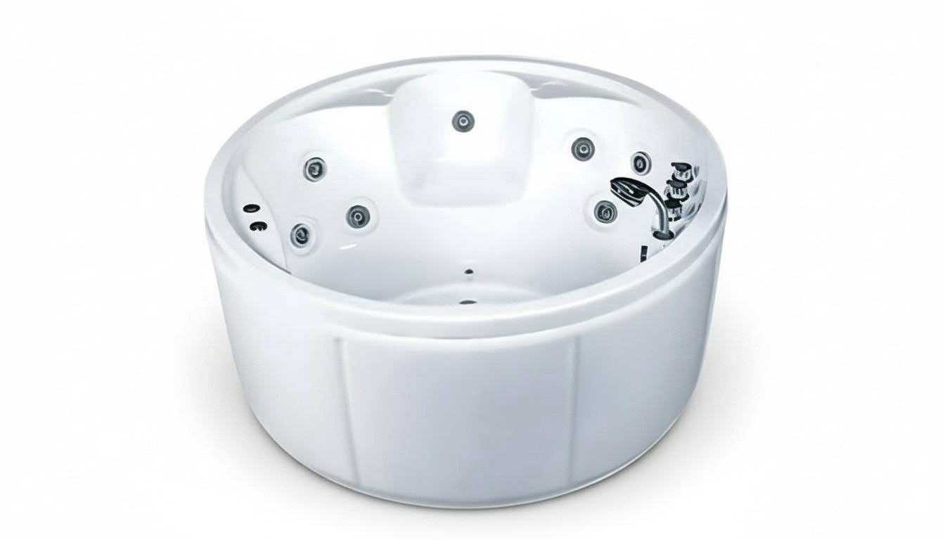 Whirlwanne Whirlpool Blubberbad Hydromassagewanne Spa-Bad Sprudelbad 150x150 cm