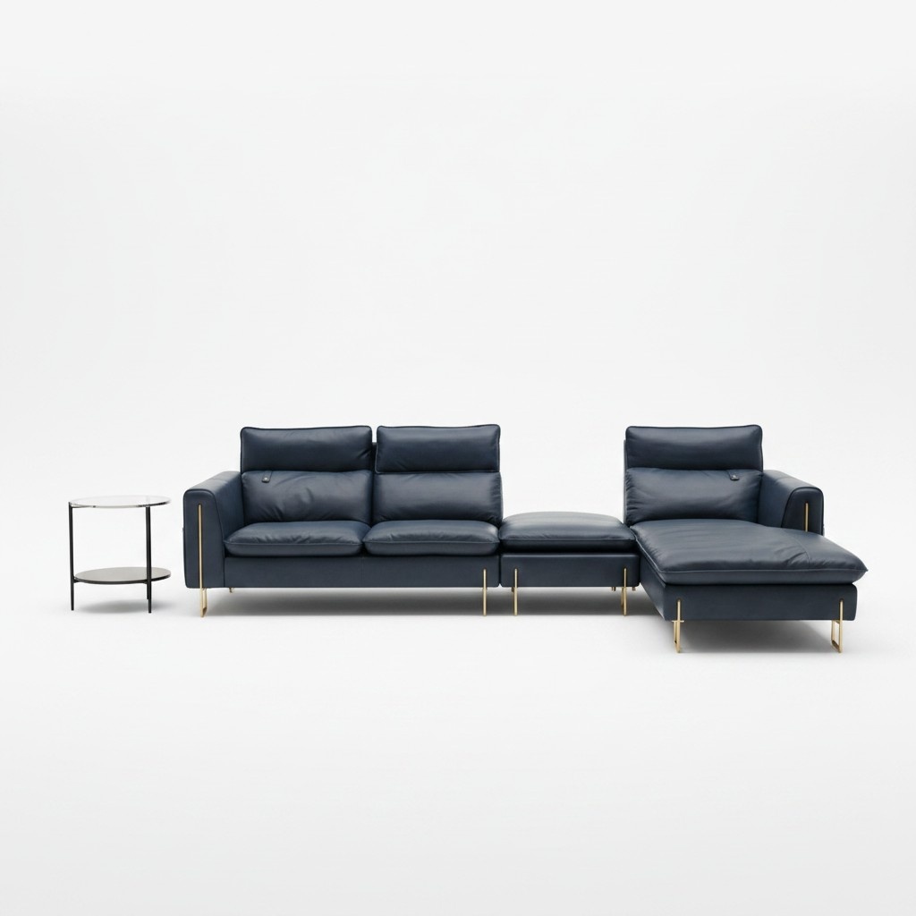 Wohn Design Couch Luxus Leder Sitz Polster Zimmer Landschaft Eck Sofas