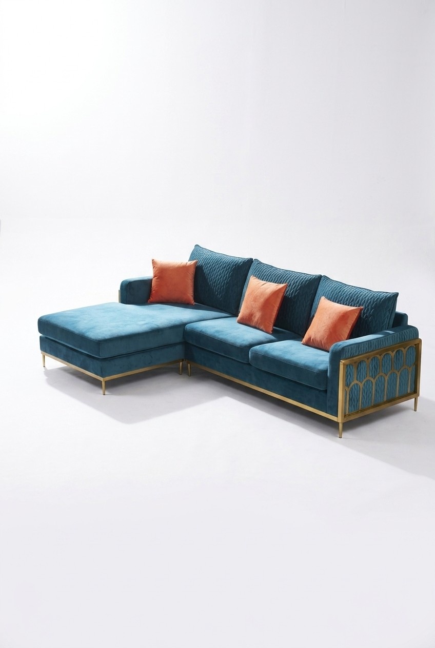 Wohnlandschaft Ecksofa L-Form Couch Sitz Polster Set Garnitur Sofa Luxus