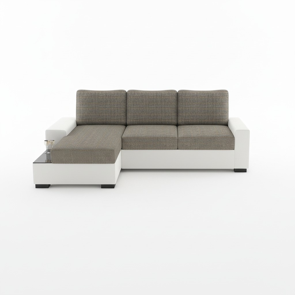 Wohnlandschaft Ecksofa Negro Bettfunktion Couch Leder Textil Sofas Schlaf