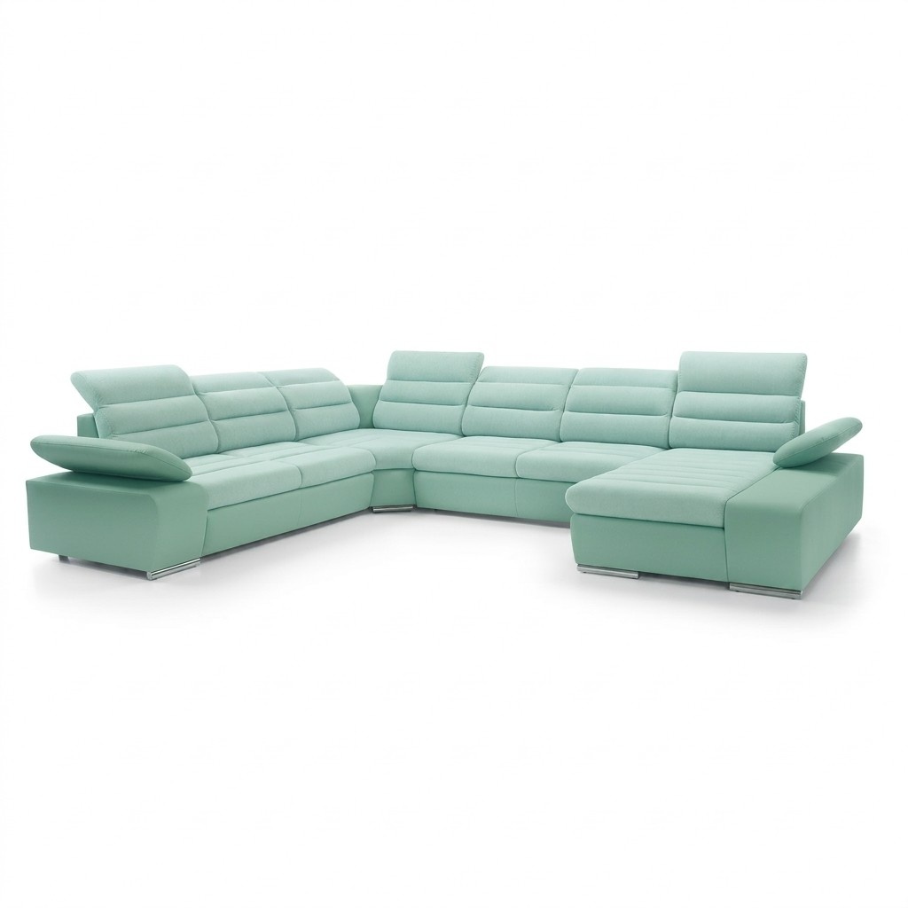 Wohnlandschaft Ecksofa U-form Eckcouch mit Schlaffunktion Sofa Couch Ecksofa