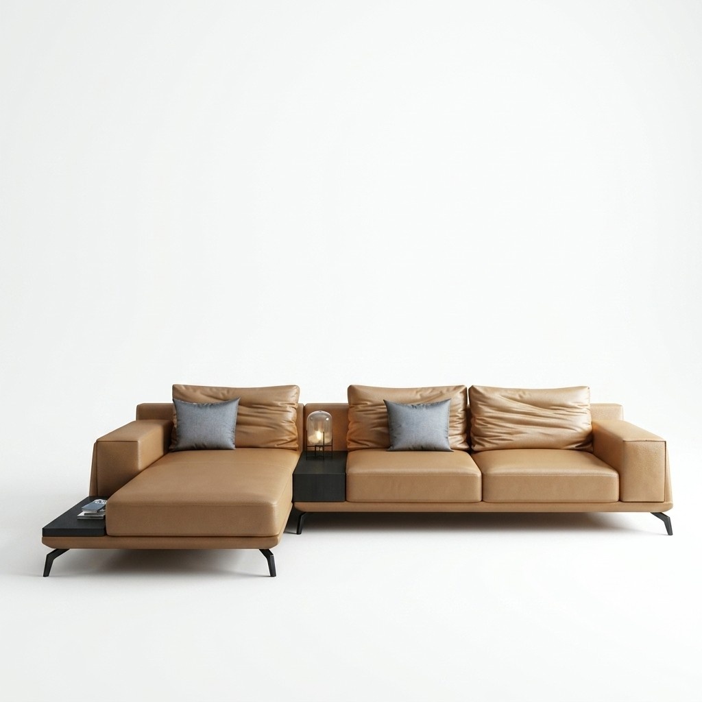 Wohnlandschaft L-Form Ecksofa Couch Design Leder Polster Garnitur Sofa
