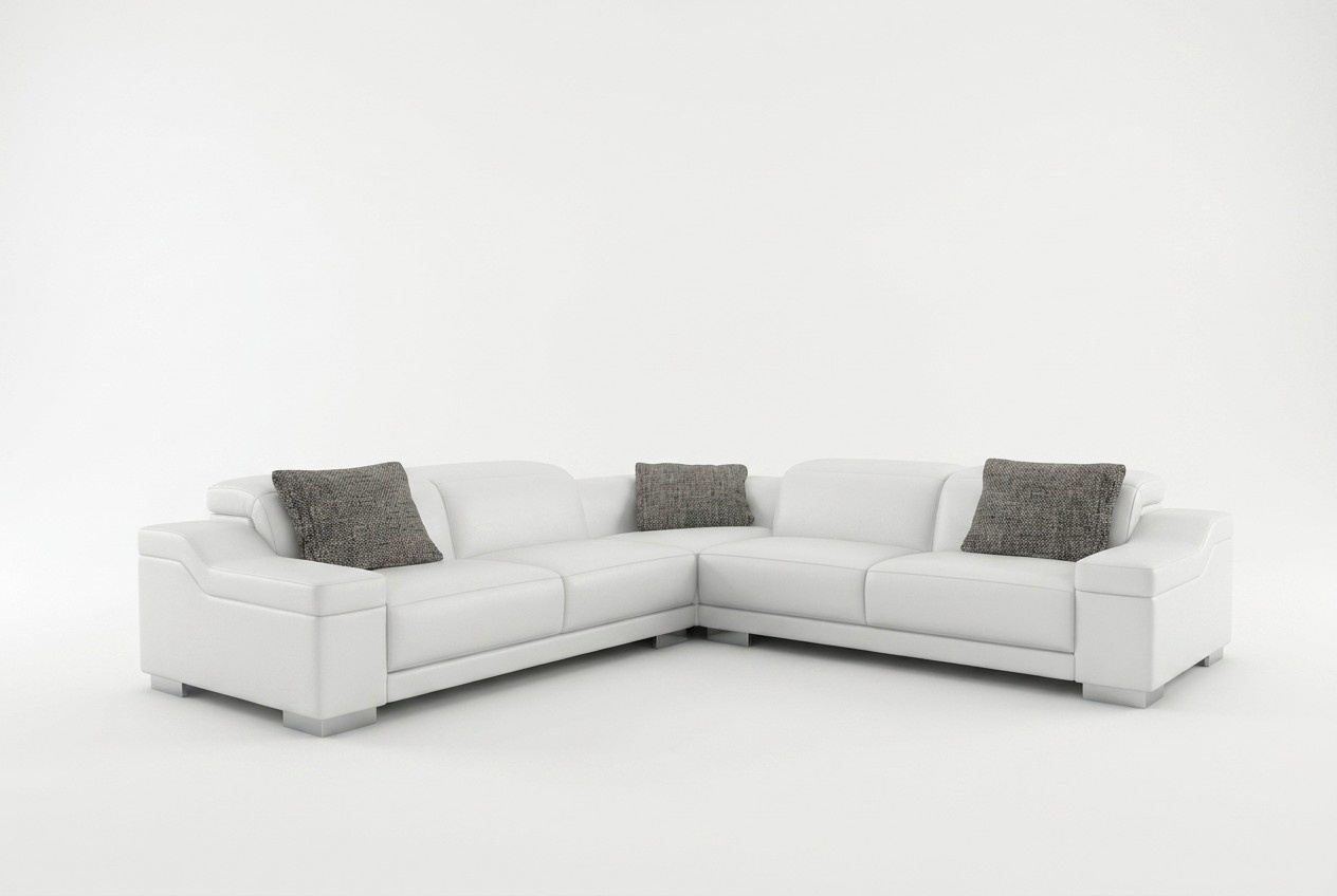 Wohnlandschaft Polster Ecke Eck Sofa mit USB Garnitur Landschaft Leder 2711D