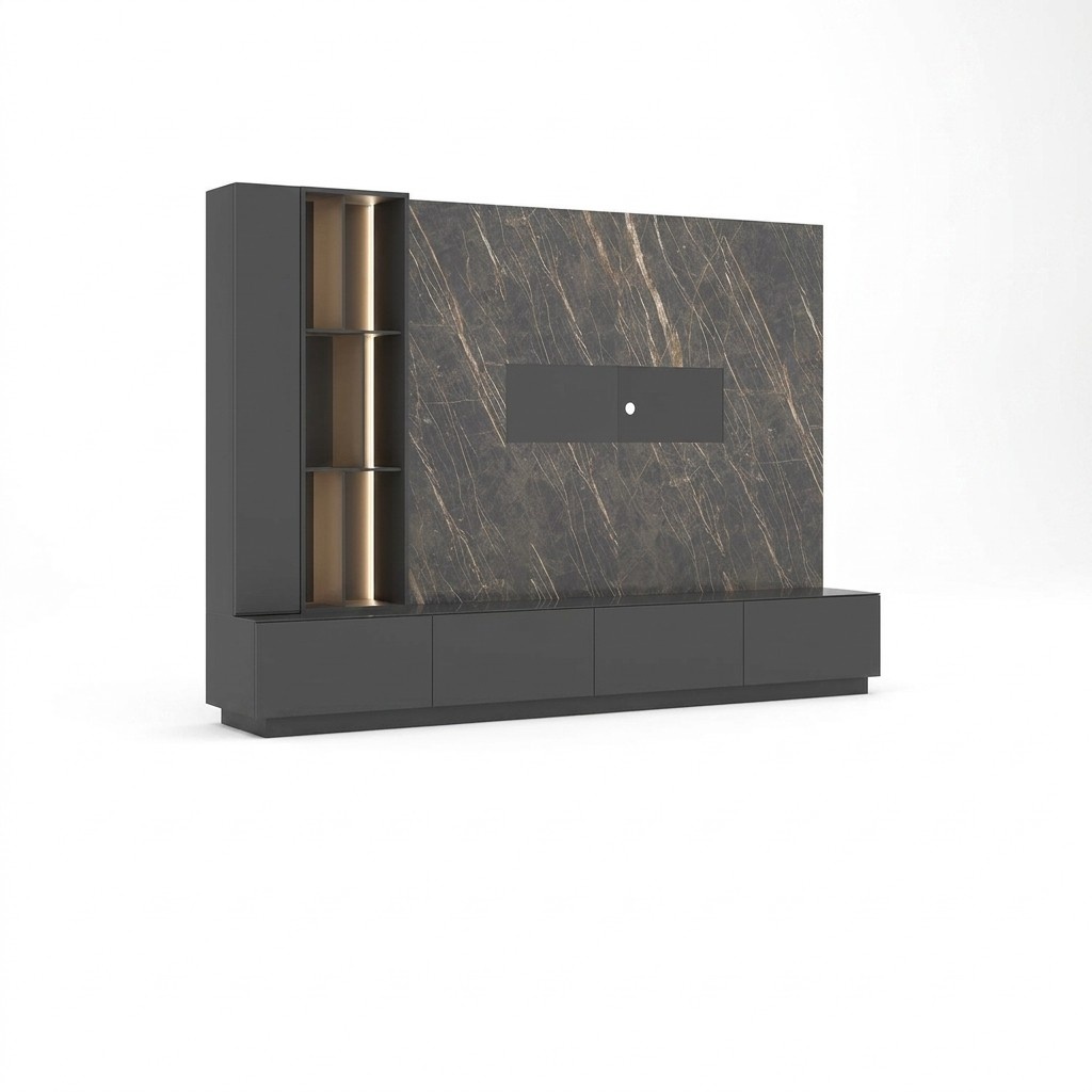 Wohnwand Designer Einrichtung Modern Wohnzimmermöbel Holzmöbel Luxus