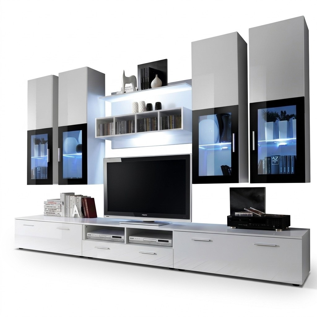 Wohnwand Einrichtung Wandschrank Design Holz Wandschrank Modern Garnitur