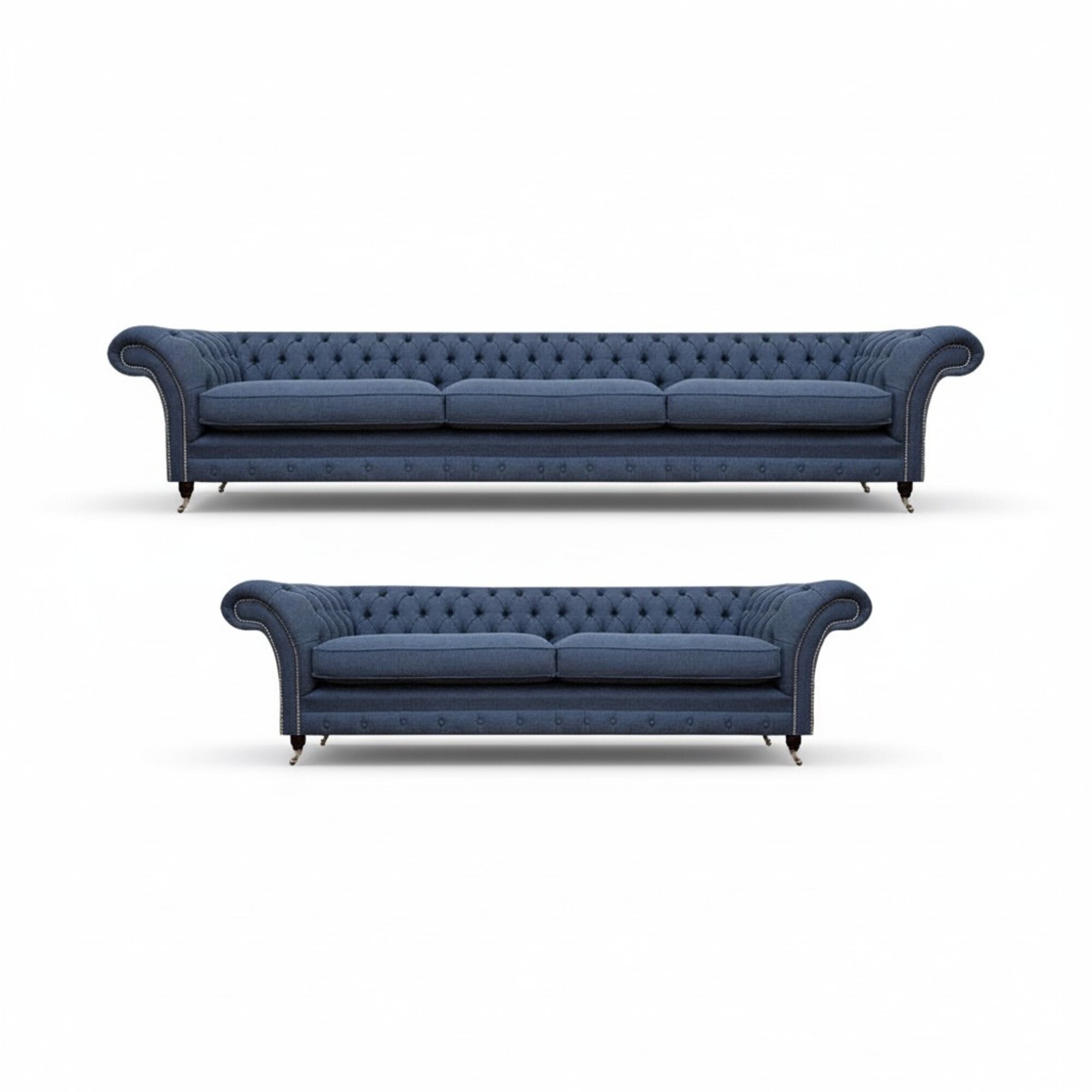 Wohnzimmer 2x Sofas Komplett Möbel Sofagarnitur Design Einrichtung Chesterfield