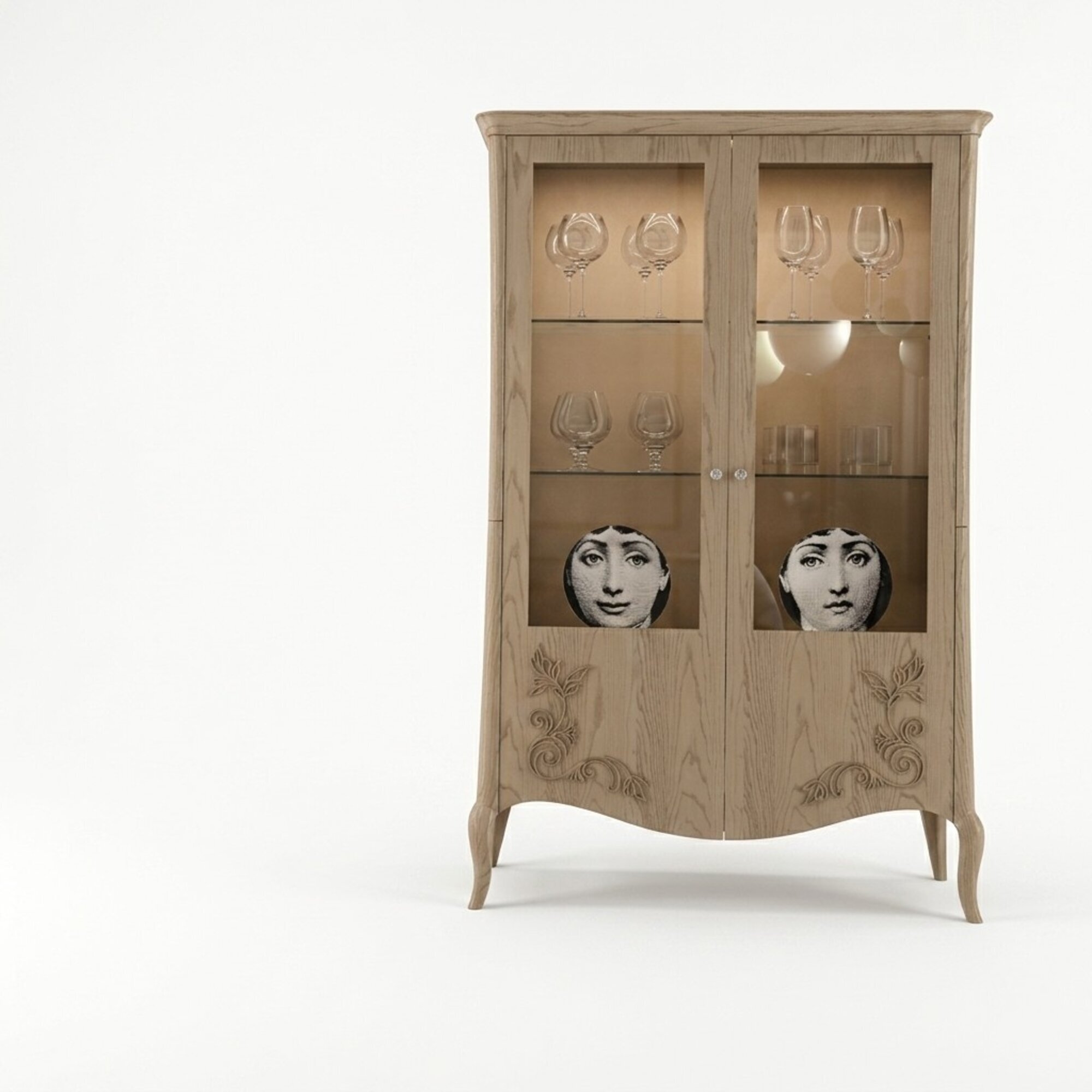 Wohnzimmer Anrichte Glas Schrank Vitrine Esszimmer Anrichte Holz Schränke Möbel