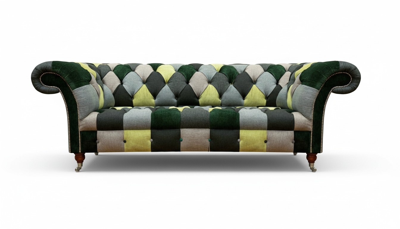 Wohnzimmer Chesterfield Sofa Dreisitze Couch Polstermöbel Einrichtung