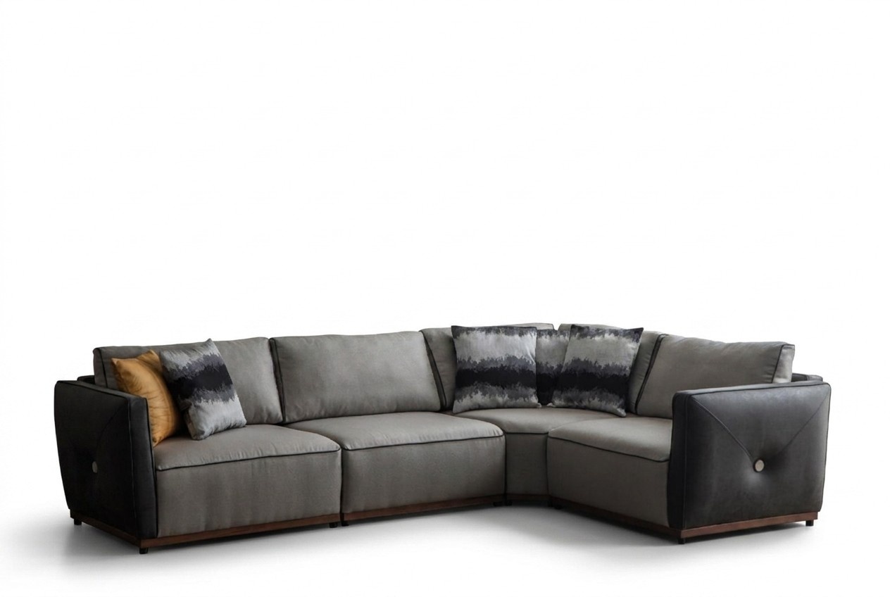 Wohnzimmer Ecksofa Sofas L-Form Sofa Ecke Stoffsofa Luxus Stoff Eckgarnitur Neu