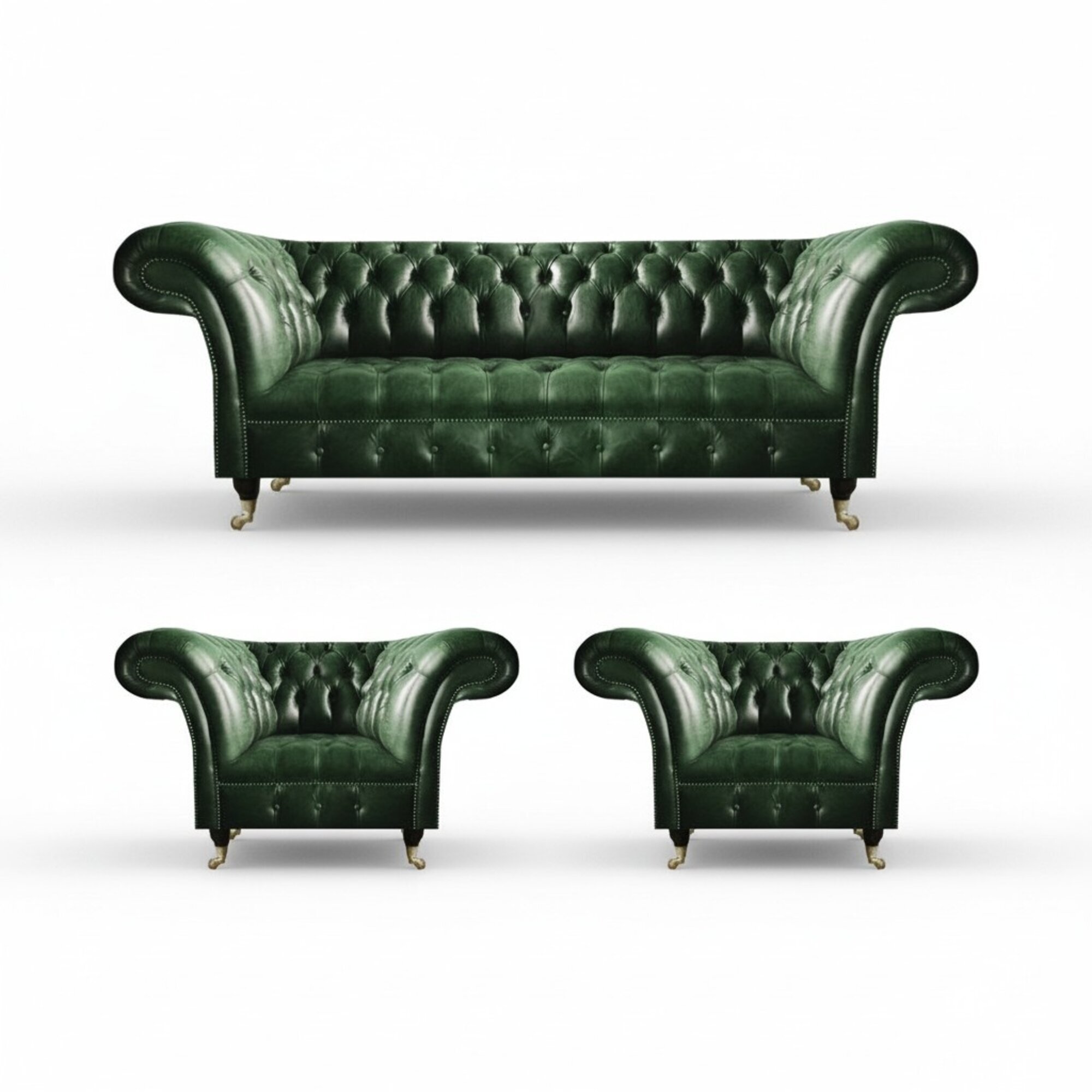 Wohnzimmer Einrichtung Sofagarnitur 3tlg Polstermöbel Luxus Chesterfield