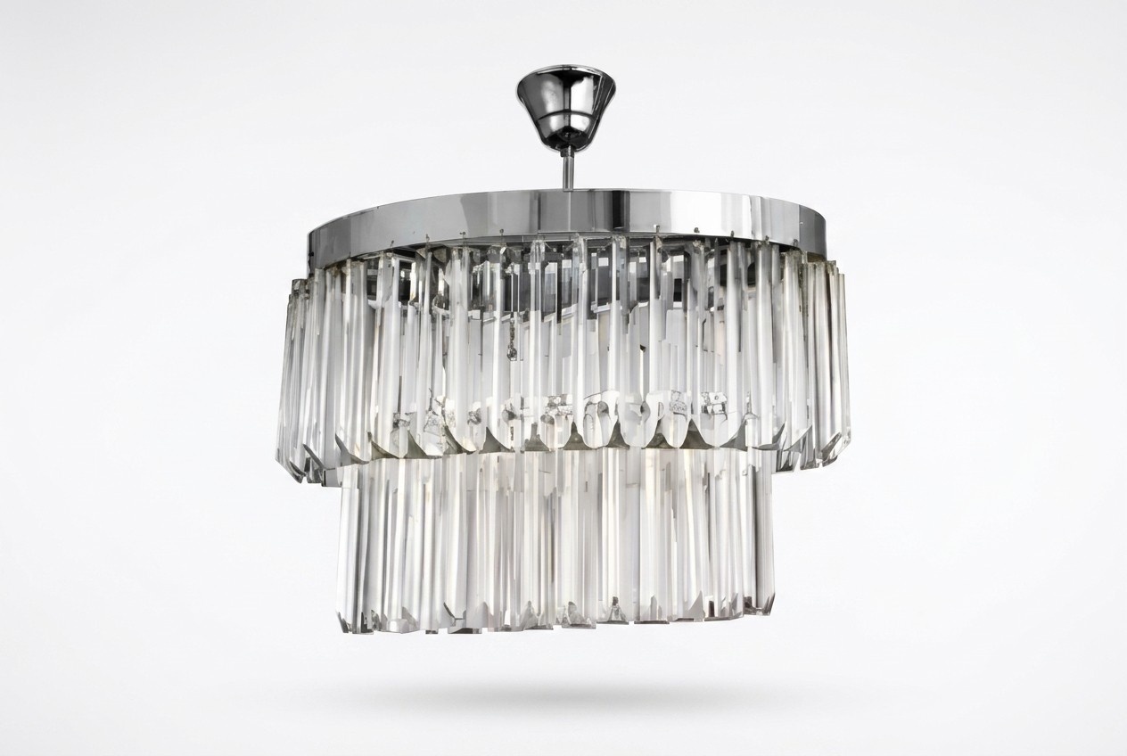 Wohnzimmer Kronleuchter Crystal Deckenleuchte neu grau Modern